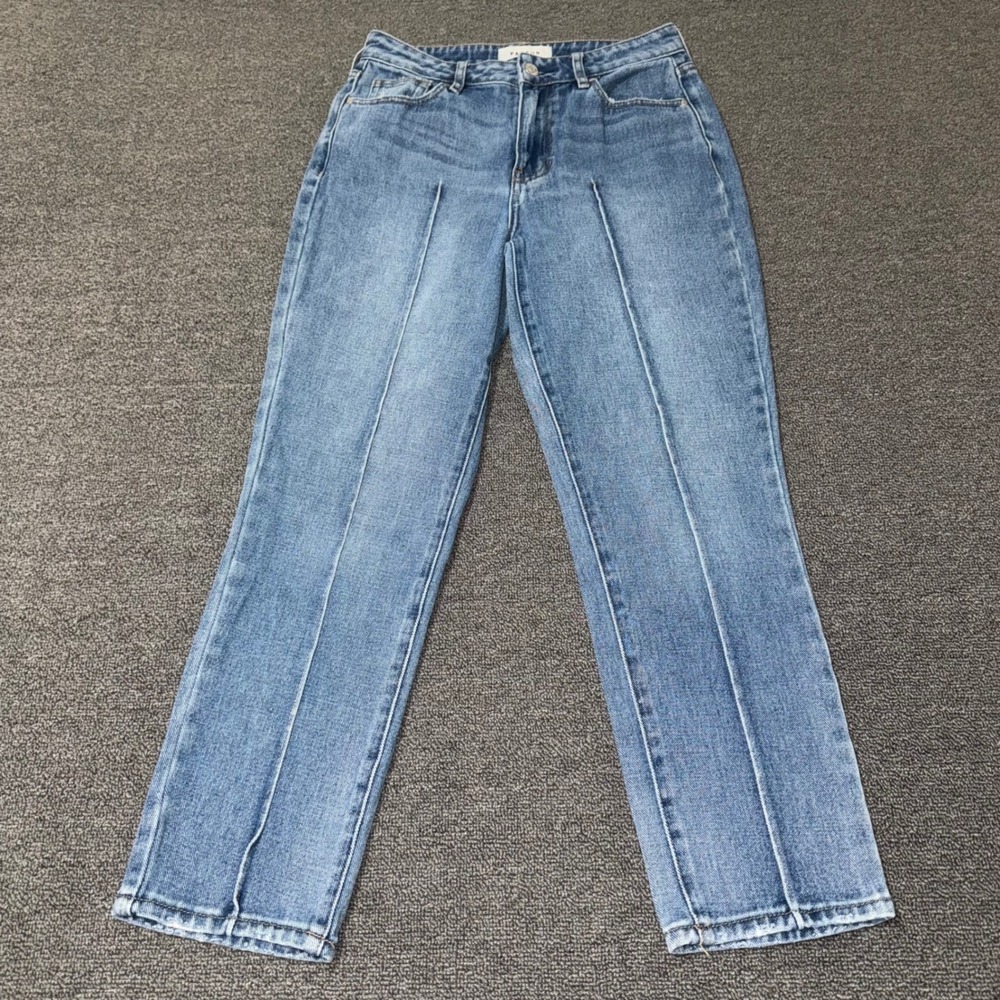 PacSun Mom Jeans Size 25 Blue Medium Wash High Rise Front Seam Boho Casual Twee